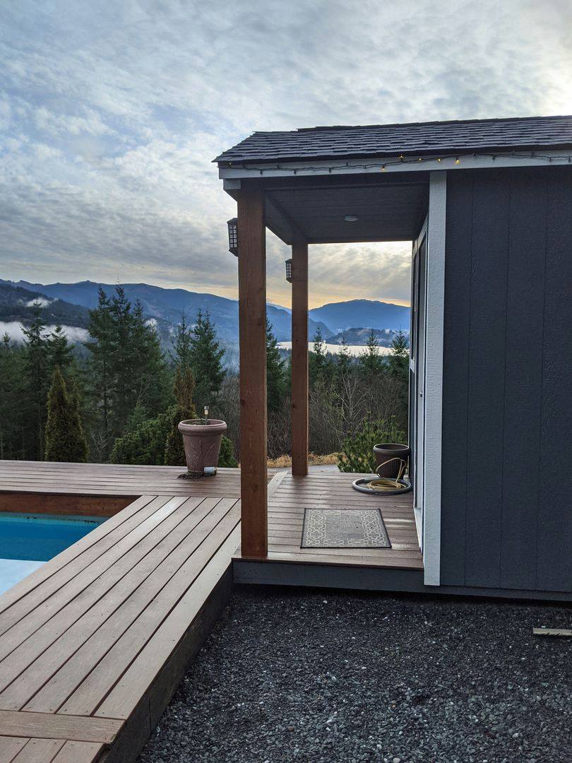 Poolside cabin | Pre-Built-Shed | Heritage Portable Buildings | Orcas Island | Washington