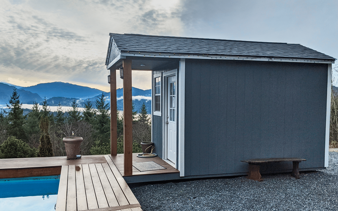 How to Create a Delightful Pool House using a Heritage Pre-Built Shed