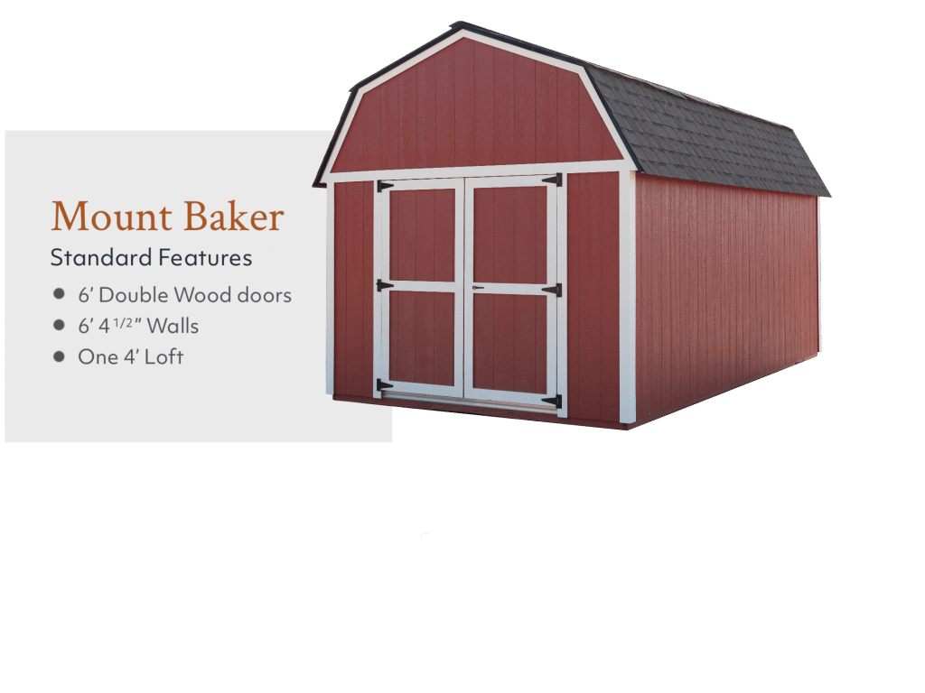 Heritage Portable Buildings | Mt. Baker | Lofted Shed
